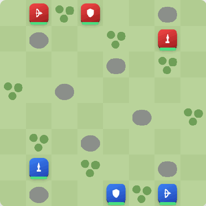Tactics: units move and attack